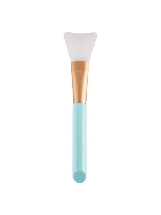 Silicone brush for applying cosmetic masks blue